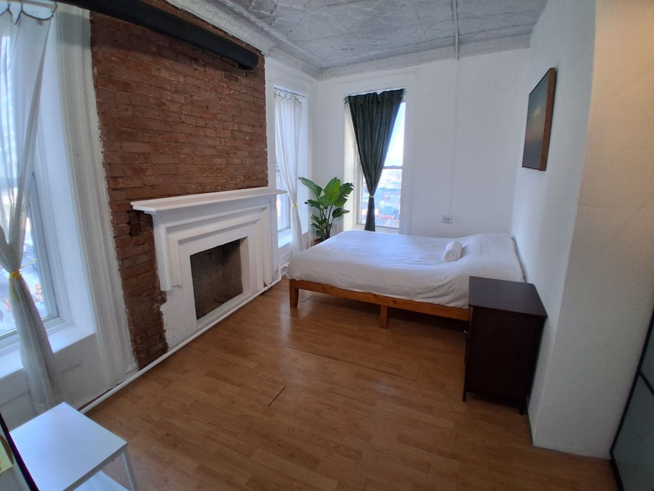 Private bedroom with fireplace