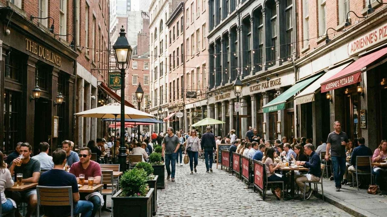 Stone Street dining in the Financial District